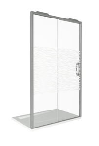 Изображение товара Душевая дверь в нишу Good Door Antares WTW-110-W-CH 110х195 см стекло с рисунком Волна хром