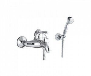 Изображение товара Смеситель Fiore Jafar Sky для ванны и душа с душевым гарнитуром, хром с кристаллами Swarovski, 84CR5103