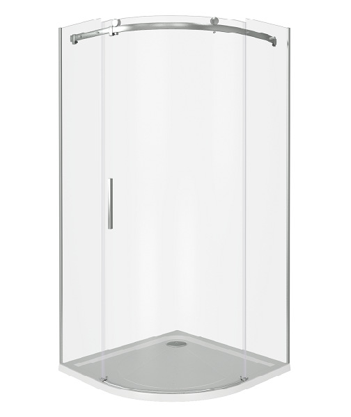Изображение товара Душевое ограждение Good Door Galaxy R-90-C-CH, 90 х 90 х 195 см, стекло прозрачное, хром, ГЛ00006