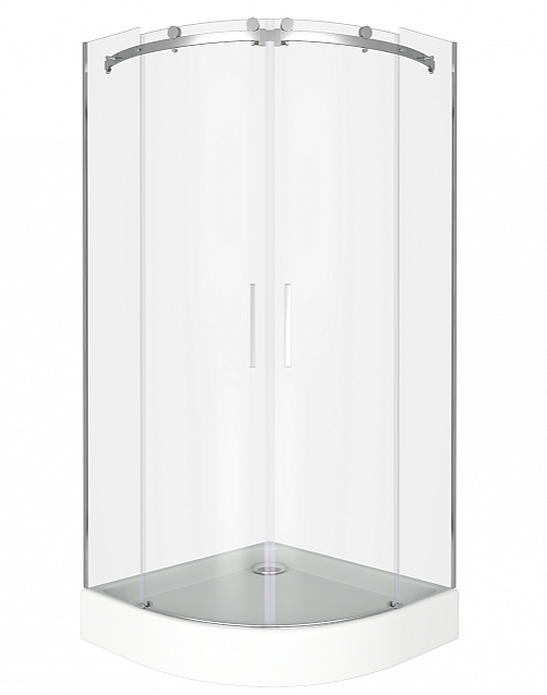 Изображение товара Душевое ограждение Good Door Galaxy R-TD-90-C-CH с прозрачным стеклом 6 мм, хром