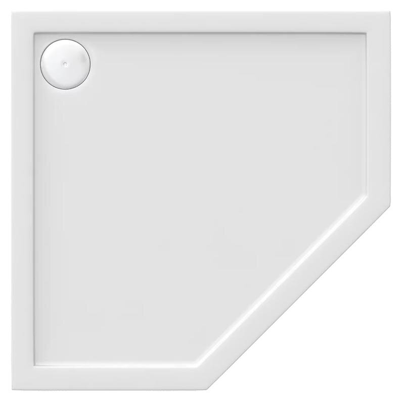 Изображение товара Душевой поддон Bas Пента, 90 x 90 см, пятиугольный, литьевой мрамор