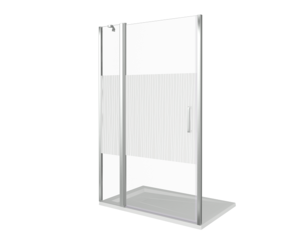 Изображение товара Душевая дверь в нишу Good Door Pandora WTW-140-T-CH 140 х 185 см, ПД00045, стекло прозрачное с рисунком Тростник, хром