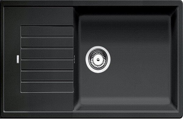 Изображение товара Мойка кухонная Blanco Zia XL 6S Compact черная матовая, нержавейка, угловая установка