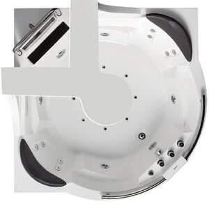 Изображение товара Гидромассажная ванна Gemy G9070 O акриловая угловая 170х170х225 см белая