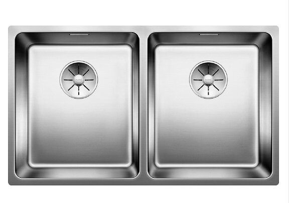 Изображение товара Мойка кухонная Blanco Andano 340/340-U из нержавеющей стали с угловым монтажом