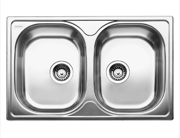 Изображение товара Кухонная мойка Blanco Tipo 8 Compact из нержавеющей стали 50x78 см, встраиваемая сверху, матовая, Г