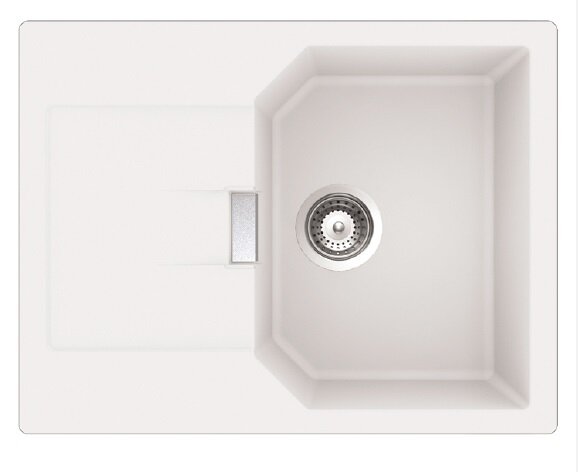 Изображение товара Мойка кухонная Schock Manhattan 45D из искусственного гранита альпина, 51x69 см