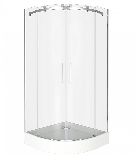 Изображение товара Душевое ограждение Good Door Altair R-TD-100-C-CH 100x100 с прозрачным стеклом и хромовым профилем