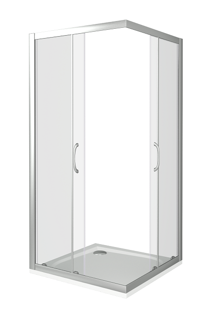 Изображение товара Душевое ограждение Good Door Latte CR-90-C-WE, 90 х 90 х 185 см, стекло прозрачное, белый, ЛА00006