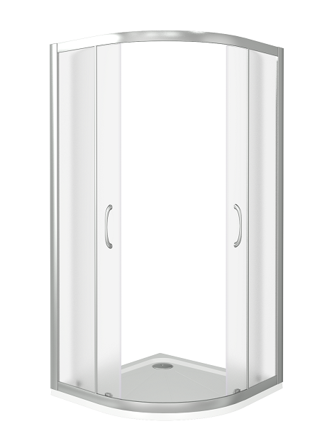 Изображение товара Душевое ограждение Good Door Latte R -90-G-WE, 90 х 90 х 185 см, стекло матовое Грейп, белый, ЛА00016