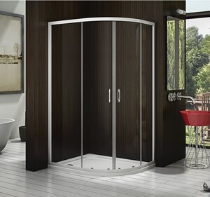 Изображение товара Душевое ограждение Good Door Latte R-120-C-WE, 120 х 80 х 185 см, стекло прозрачное, белый, ЛА00004