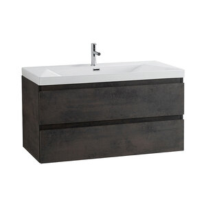 Изображение товара Тумба под раковину Cezares Molveno 100 см подвесная черная из ЛДСП Италия
