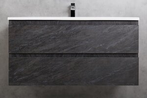 Изображение товара Тумба под раковину Cezares Molveno MOLVENO-100-2C-SO-ANTR подвесная черная