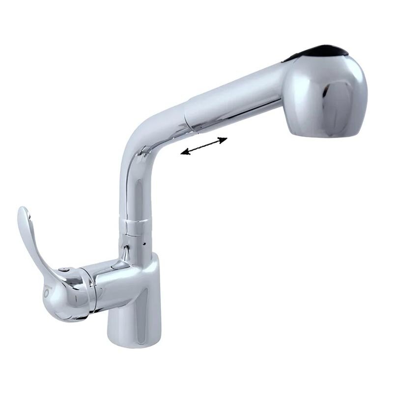 Изображение товара Смеситель для кухонной мойки Rav-Slezak Labe L011.5 с выдвижным изливом хром