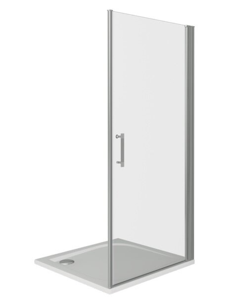 Изображение товара Душевая дверь Good Door DR-80-C-WE в нишу 80x185 см, белый профиль, прозрачноe стекло