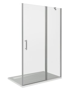 Изображение товара Душевая дверь в нишу Good Door Mokka 130x185 см, прозрачное стекло, белый профиль