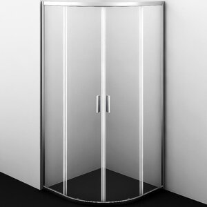 Изображение товара Душевой уголок WasserKRAFT Lippe 45S00, 80 х 80 см, стекло прозрачное, профиль хром