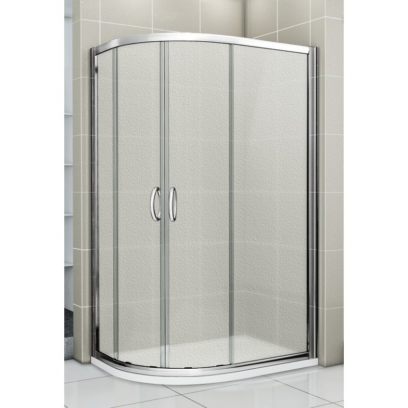 Изображение товара Душевое ограждение Good Door Infinity R-120-G-CH, 120 х 80 х 185 см, стекло матовое Грейп, хром, ИН00012