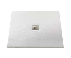 Изображение товара Поддон Acquabella Base 90 x 90 см квадратный, из искусственного мрамора с сифоном и решеткой, цвет белый