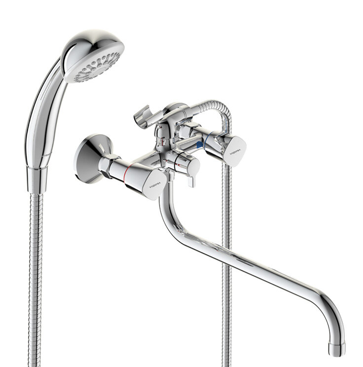 Изображение товара Смеситель для ванны и душа Vidima Quadro BA346AA, хром