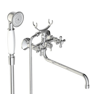 Изображение товара Смеситель для ванны и душа Vidima Retro BA347AA хром двухвентильный с длинным изливом