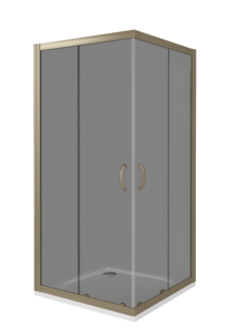 Изображение товара Душевое ограждение Good Door Jazze CR-100-B-BR, 100x100 см, бронза
