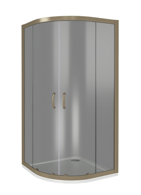 Изображение товара Душевое ограждение Good Door Jazze R-80-B-BR 80x80 см, бронза, стекло тонированное