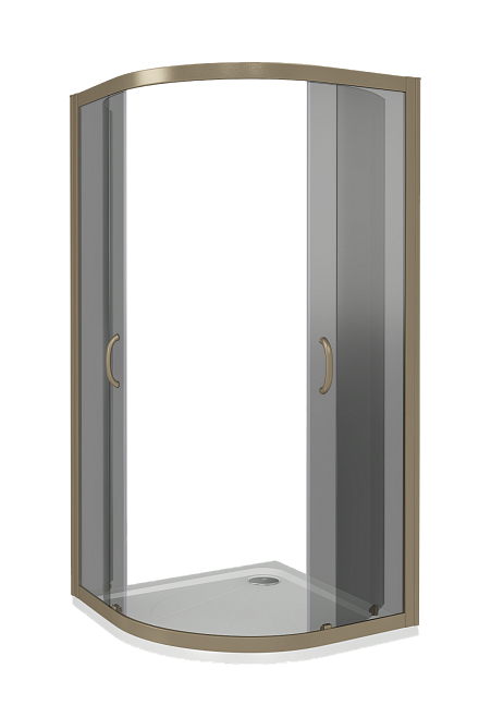 Изображение товара Душевое ограждение Good Door Jazze R-120-B-BR, 120 х 80 х 185 см, стекло тонированное бронза, бронза, ДЖ00038
