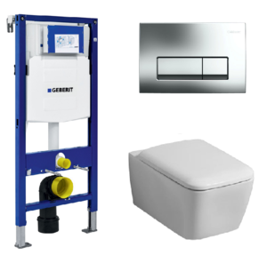 Изображение товара Инсталляция Geberit с безободковым унитазом Geberit IT! 201950000 Rimfree, сиденье микролифт, комплект 332779
