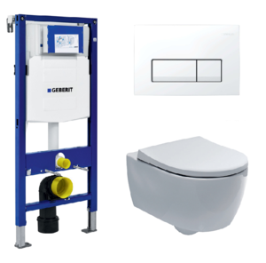 Изображение товара Инсталляция Geberit с безободковым унитазом Rimfree iCon 204060000, сиденье микролифт