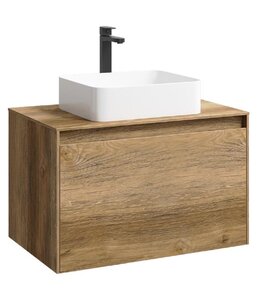 Изображение товара Тумба под раковину Aqwella Mobi 80 см, фасад дуб балтийский, корпус дуб балтийский, MOB0708DB+MOB0108DB