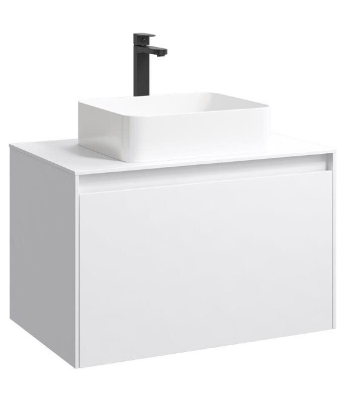 Изображение товара Подвесная тумба под раковину Aqwella Mobi 80 см, белая, с ящиками