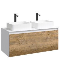 Изображение товара Подвесная тумба под раковину Aqwella Mobi 120 см дуб балтийский белый