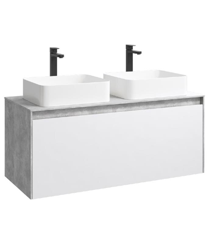 Изображение товара Тумба под раковину Aqwella Mobi 120 см, белая, подвесная мебель для ванной