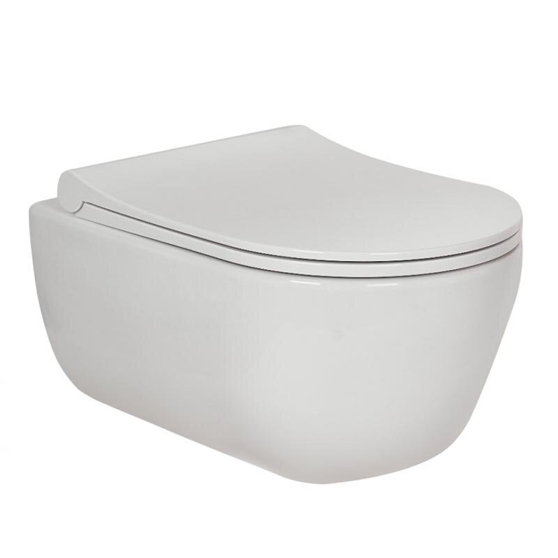 Изображение товара Подвесной безободковый унитаз Berges Ego Rimless 082111, крышка микролифт (выставочный образец)