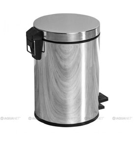 Изображение товара Корзина для мусора Aquanet 8073, 8 литров, хром (187083)