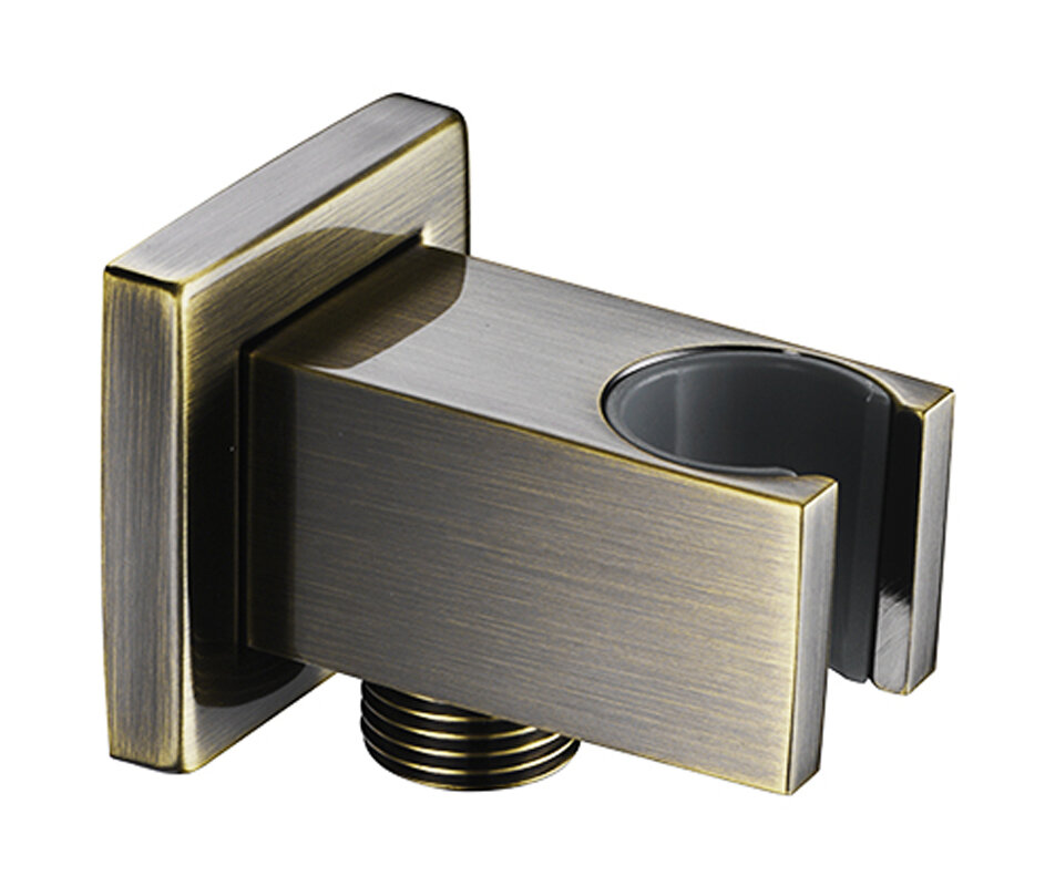 Изображение товара Подключение шланга WasserKRAFT A109 с настенным держателем лейки, светлая бронза