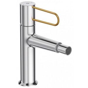 Изображение товара Смеситель для биде Jacob Delafon Odeon Rive Gauche E21033-GLD-CP с донным клапаном, хром, ручка золотая