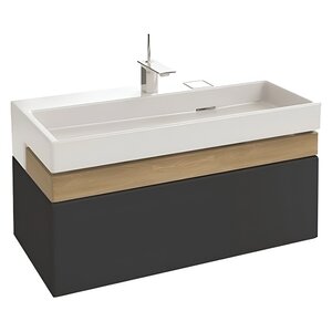 Изображение товара Тумба под раковину Jacob Delafon Terrace EB1187-M61, 100 см, подвесная, цвет черный мягкий