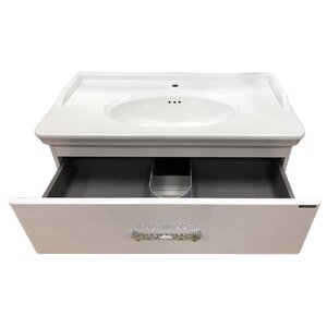 Изображение товара Подвесная тумба с раковиной Comfortу Неаполь, 100 см, белый глянец