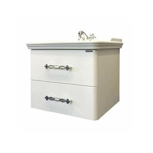 Изображение товара Тумба с раковиной Comfortу Неаполь, 80 см, белый глянец, 00004147564 (00004147564CF)