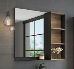 Изображение товара Зеркальный шкаф Comfortу Кёльн, 90 см, дуб темный, 00004147987 (00004147987CF)