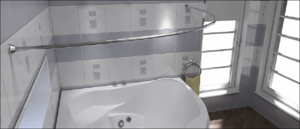 Изображение товара Карниз для ванны Bas Сагра КЗ00006 нержавеющая сталь 160x100 см