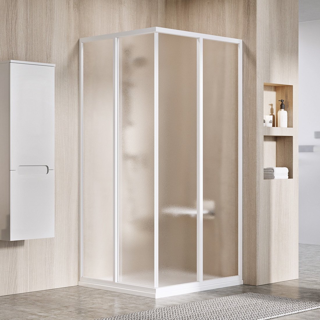 Изображение товара Душевой уголок Ravak Supernova SRV2-S + SRV2-S 80x100 белый грейп стекло