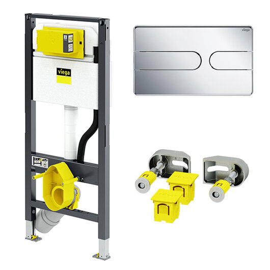 Изображение товара Инсталляция для унитаза Viega Prevista Dry комплект 792862 - надежная подвесная система