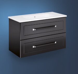 Изображение товара Тумба с раковиной Gustavsberg Iconic 80 см черная матовая подвесная