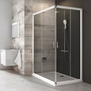 Изображение товара Душевой уголок Ravak Blix BLRV2K, 80 х 110 см, профиль белый, витраж транспарент, 1XV40100Z1/1XVD0100Z1