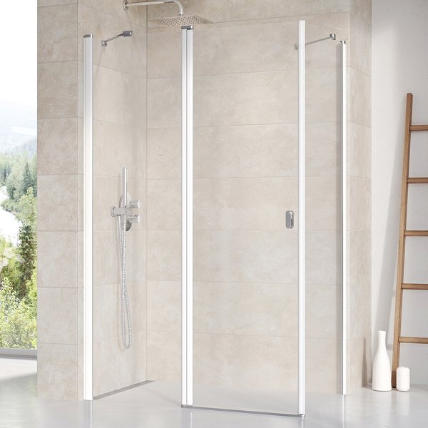 Изображение товара Душевой уголок Ravak Chrome CRV2+CPS, 80 x 100 см, профиль белый, витраж транспарент, 1QV40100Z1/9QVA0100Z1