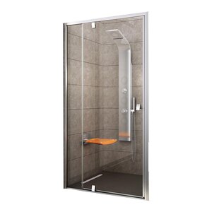 Изображение товара Душевая дверь Ravak Pivot PDOP2-110 с сатиновым профилем и прозрачным стеклом