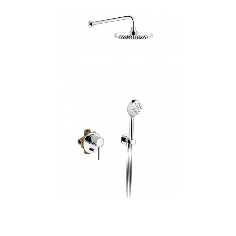 Изображение товара Душевой комплект Kludi Bozz 386300576 с внутренней частью и однорычажным управлением